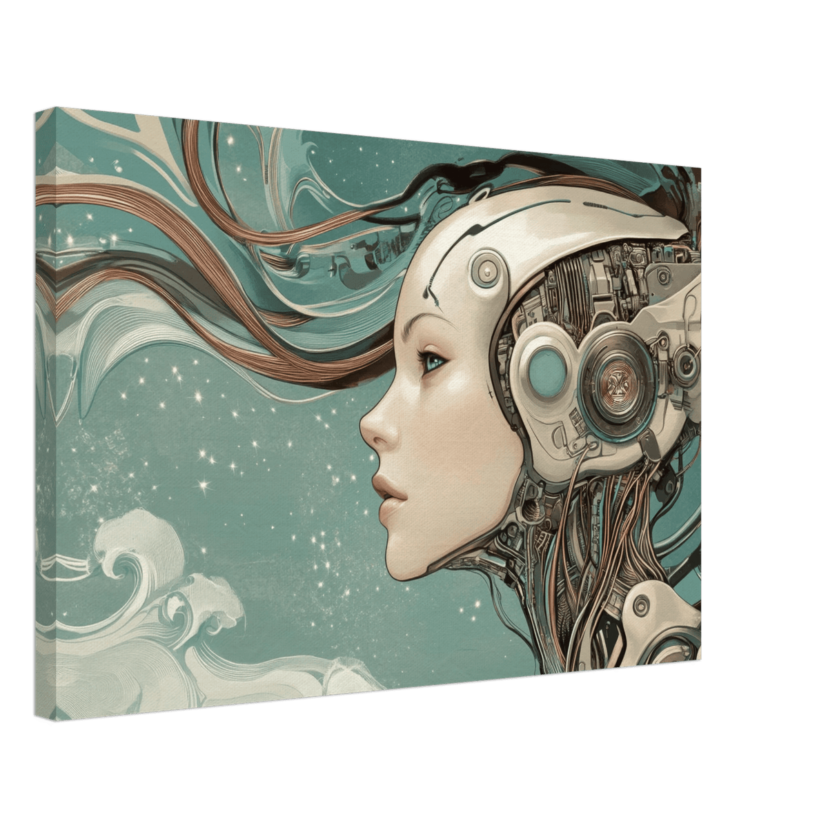 The Mechanical Siren A portrait of an android - Shop Ai Art WebShop - Digital Art online Store