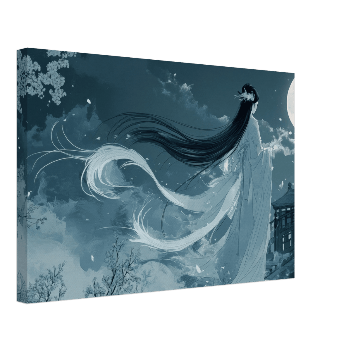 The Moonlit Kitsune Spirit Japanese Ukiyo - e Over 3 - Shop Ai Art WebShop - Digital Art online Store