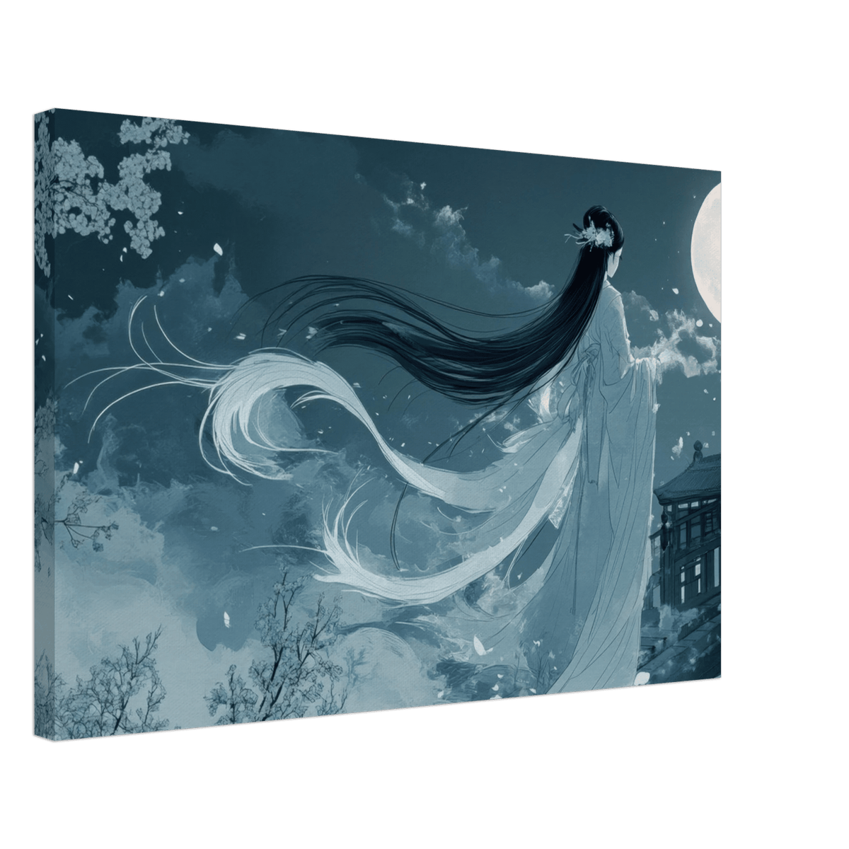 The Moonlit Kitsune Spirit Japanese Ukiyo - e Over 3 - Shop Ai Art WebShop - Digital Art online Store