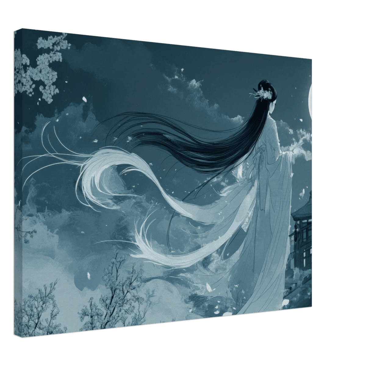 The Moonlit Kitsune Spirit Japanese Ukiyo - e Over 3 - Shop Ai Art WebShop - Digital Art online Store