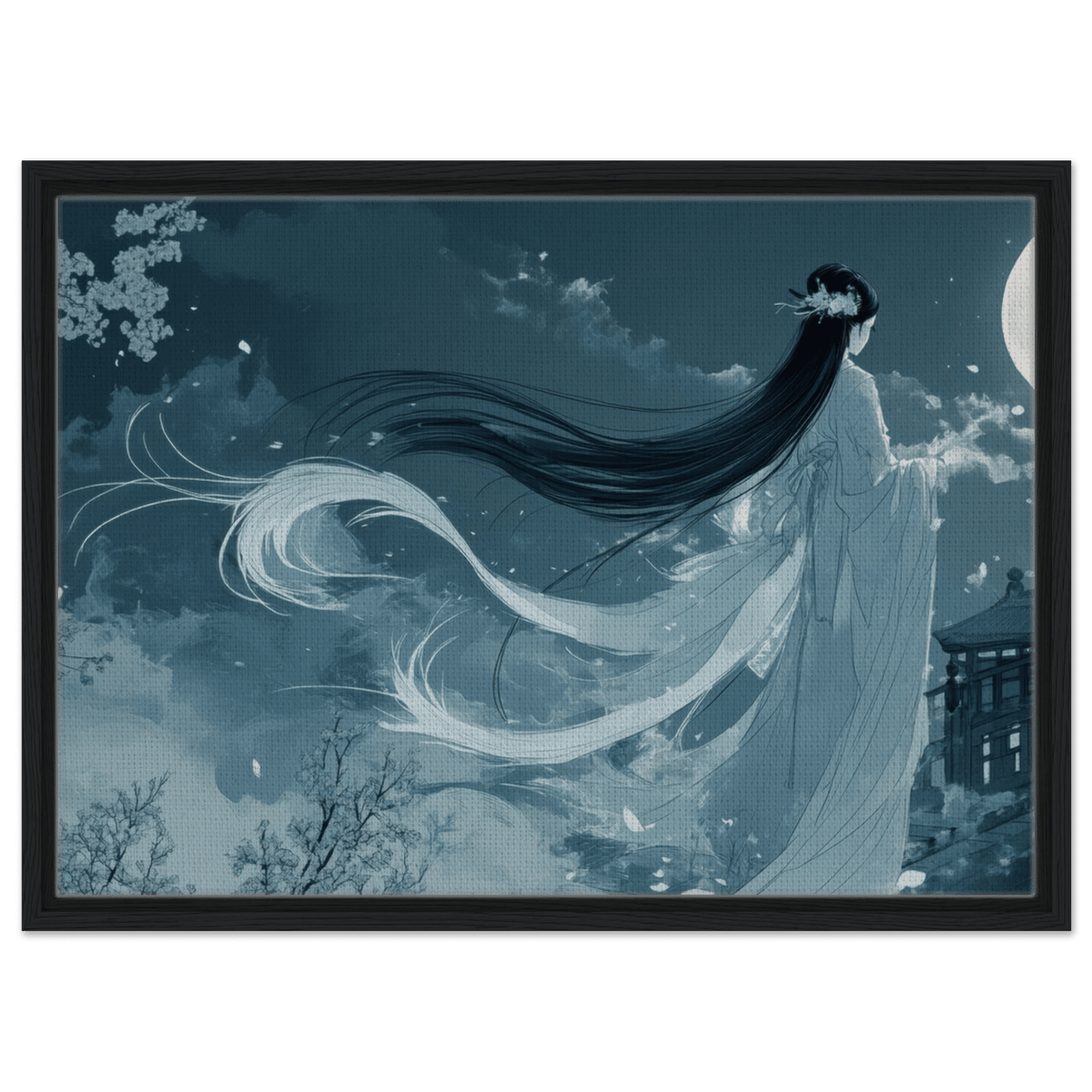 The Moonlit Kitsune Spirit Japanese Ukiyo - e Over 3 - Shop Ai Art WebShop - Digital Art online Store