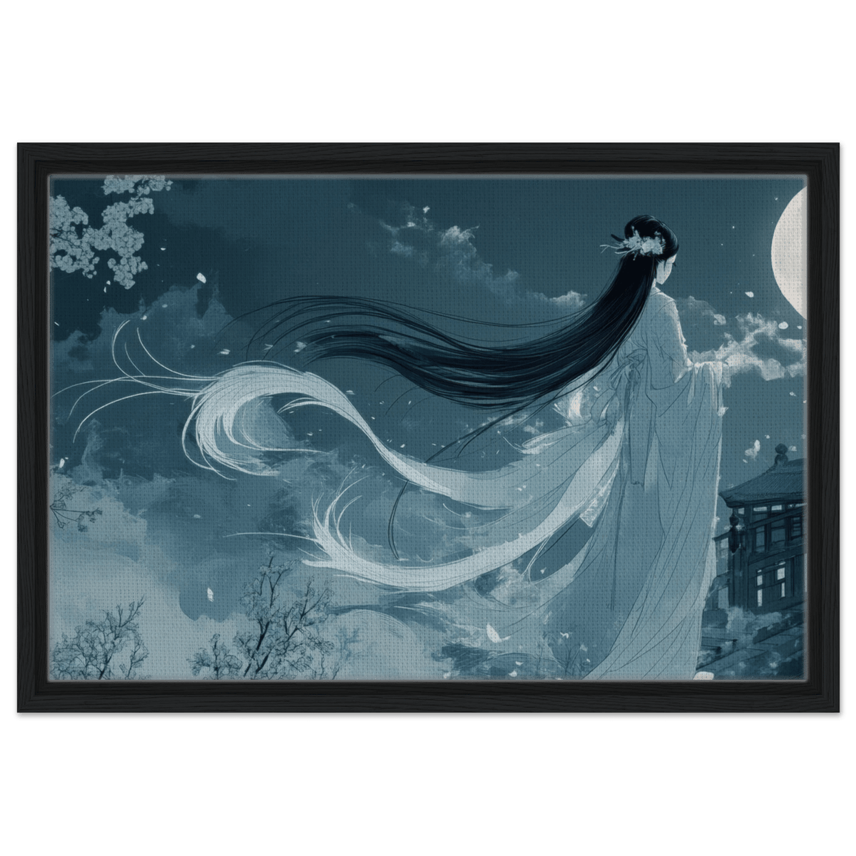 The Moonlit Kitsune Spirit Japanese Ukiyo - e Over 3 - Shop Ai Art WebShop - Digital Art online Store