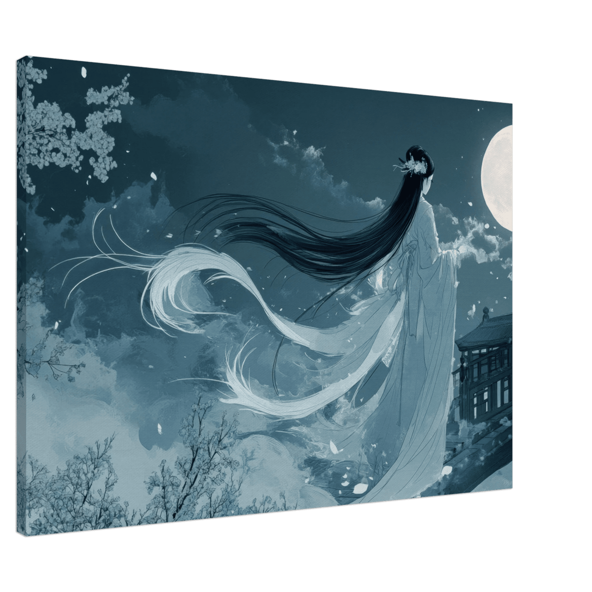 The Moonlit Kitsune Spirit Japanese Ukiyo - e Over 3 - Shop Ai Art WebShop - Digital Art online Store