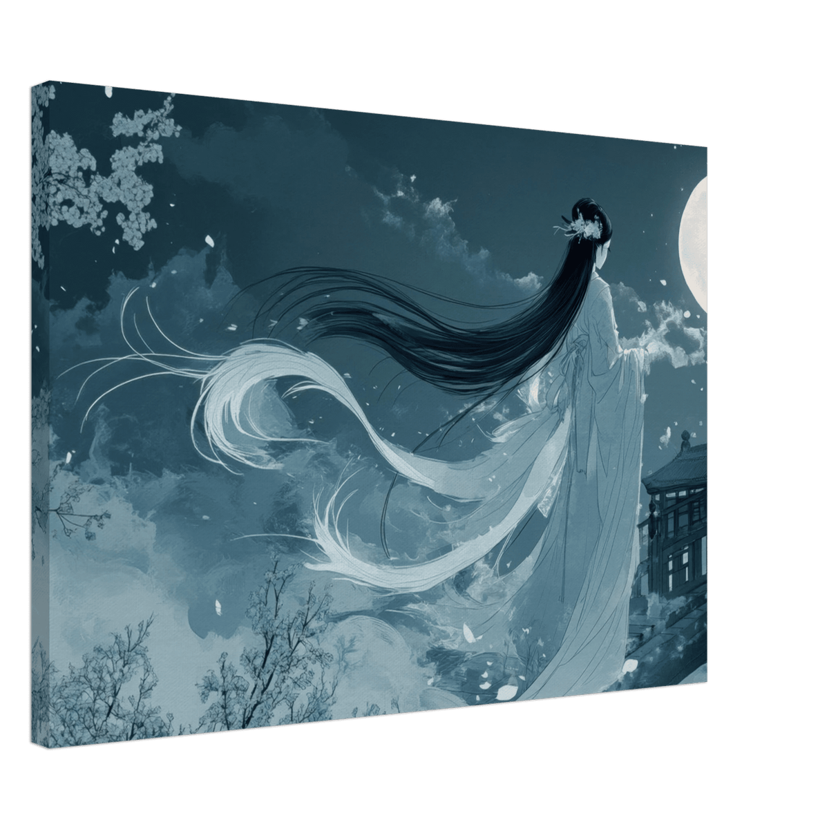The Moonlit Kitsune Spirit Japanese Ukiyo - e Over 3 - Shop Ai Art WebShop - Digital Art online Store