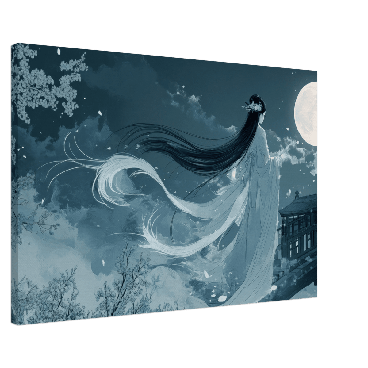 The Moonlit Kitsune Spirit Japanese Ukiyo - e Over 3 - Shop Ai Art WebShop - Digital Art online Store
