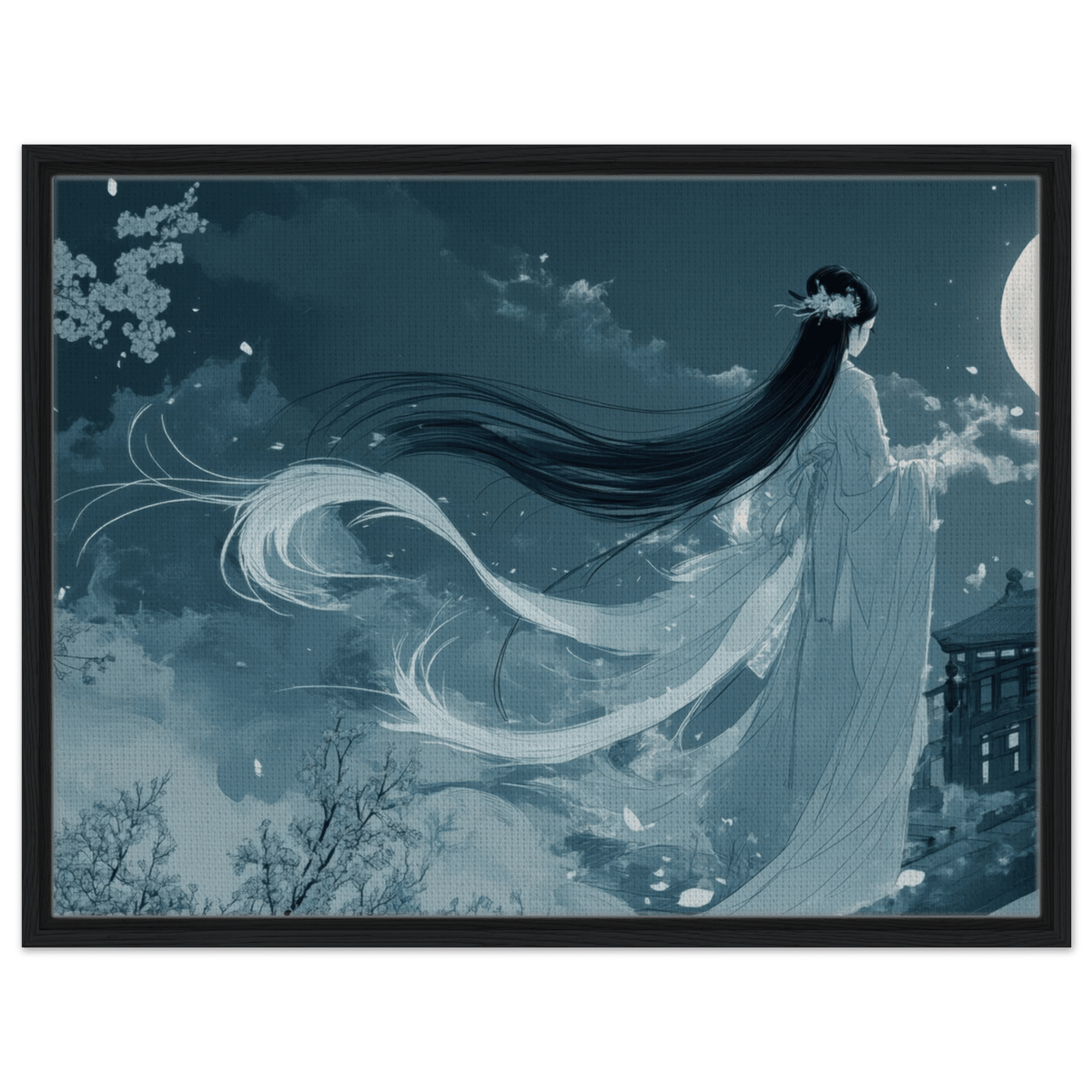 The Moonlit Kitsune Spirit Japanese Ukiyo - e Over 3 - Shop Ai Art WebShop - Digital Art online Store