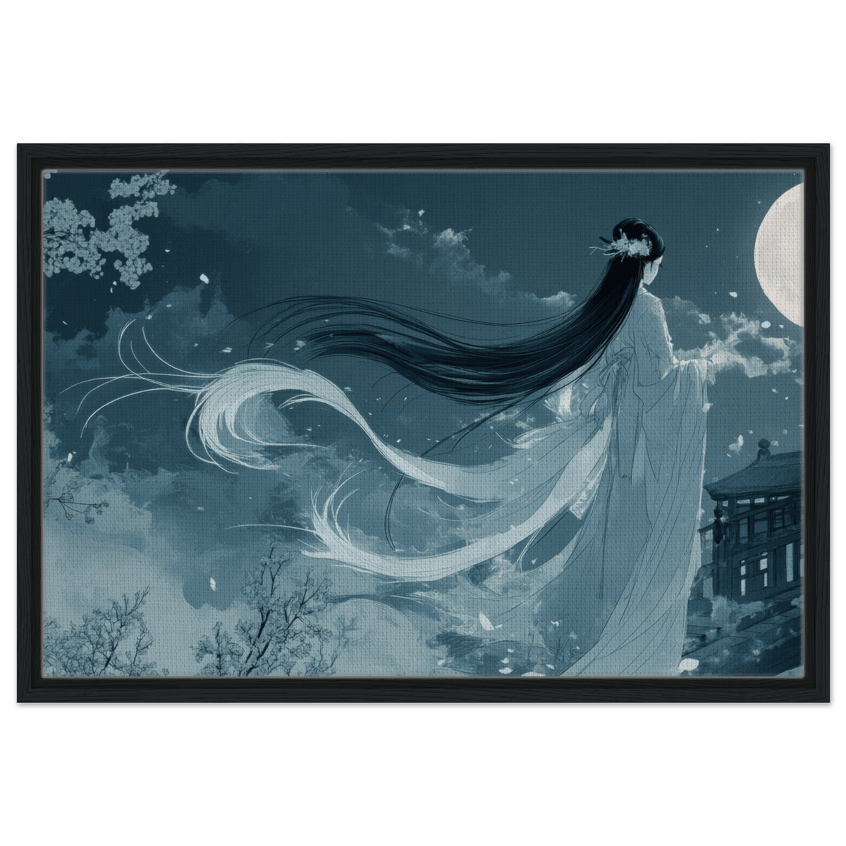 The Moonlit Kitsune Spirit Japanese Ukiyo - e Over 3 - Shop Ai Art WebShop - Digital Art online Store