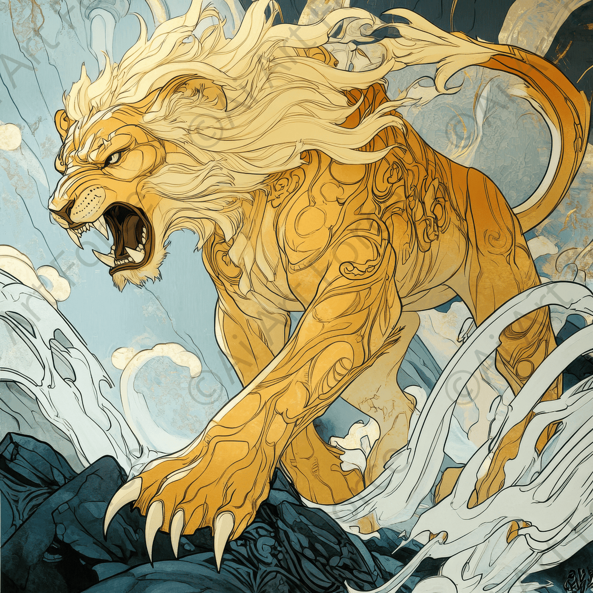 The Nemean Lion 2 - Shop Ai Art WebShop - Digital Art online Store