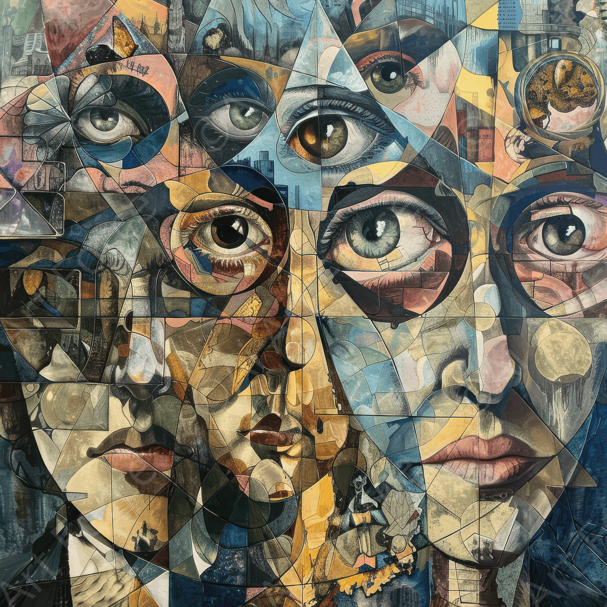 The Odd Fellows abstract art syle 6 - Shop Ai Art WebShop - Digital Art online Store