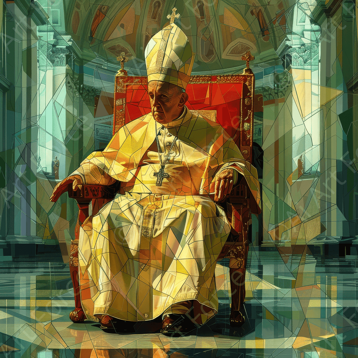 The Papal Seat Consortium abstract art - Shop Ai Art WebShop - Digital Art online Store
