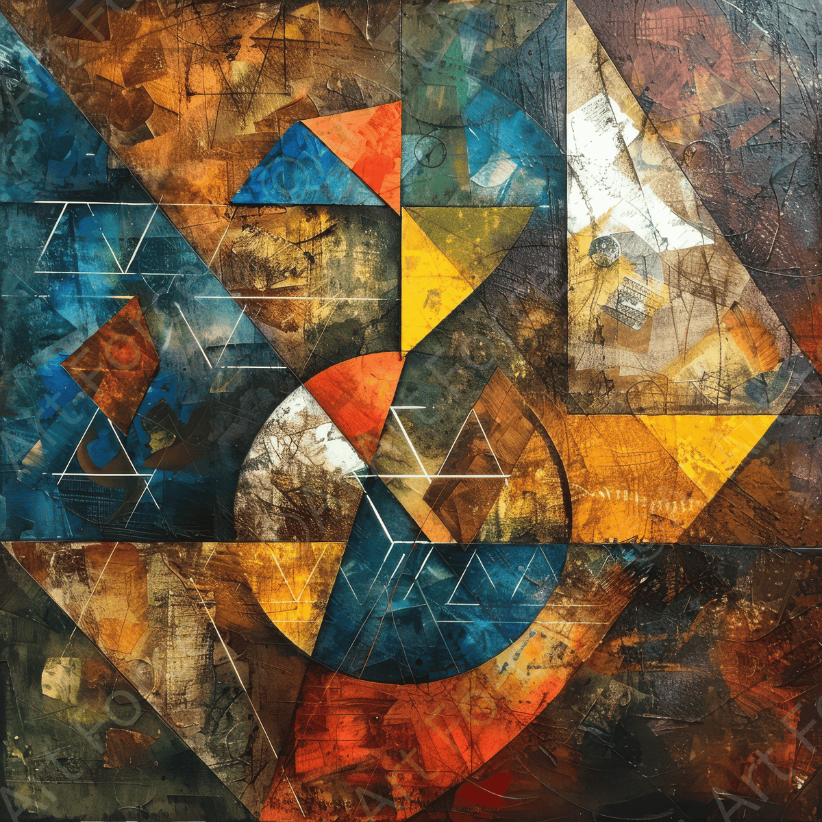 The Shadow Lantern Society abstract art style 3 - Shop Ai Art WebShop - Digital Art online Store
