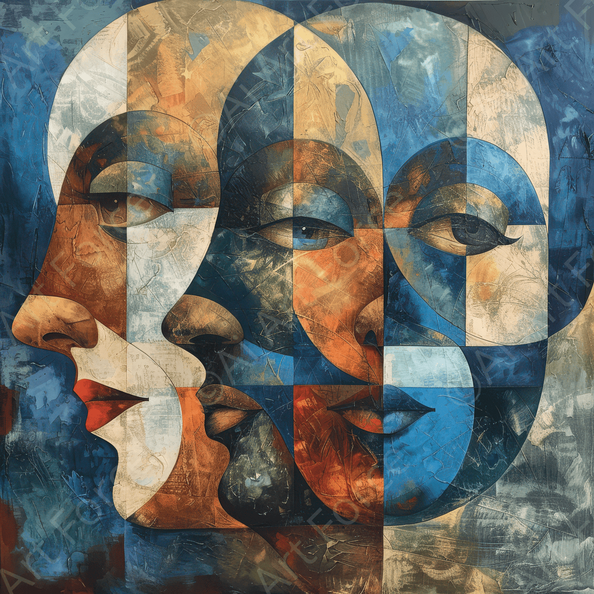 The Shadow Lantern Society abstract art style 4 - Shop Ai Art WebShop - Digital Art online Store
