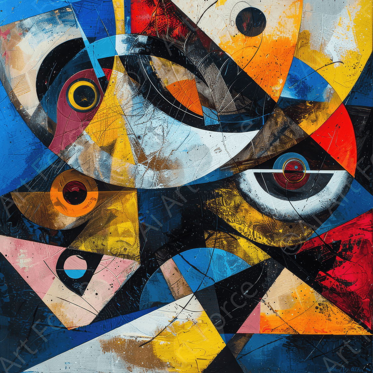 The Shadow Lantern Society abstract art style - Shop Ai Art WebShop - Digital Art online Store