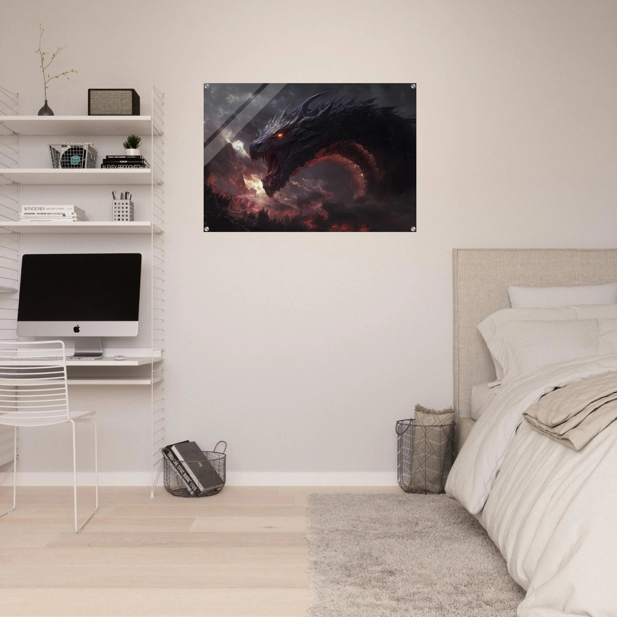 The Shadow Wyrms Fury Dark Fantasy Concept Art 4 - Shop Ai Art WebShop - Digital Art online Store