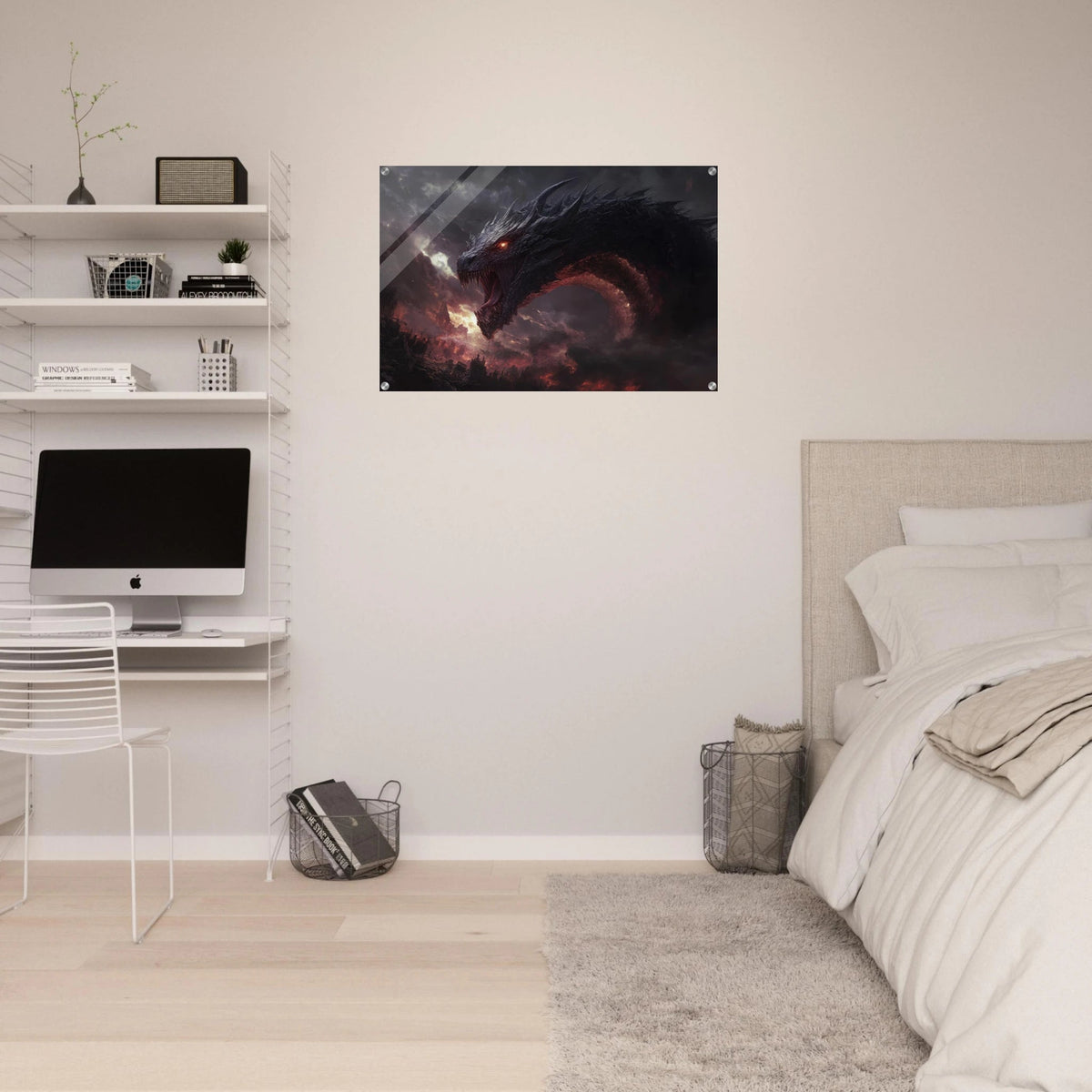 The Shadow Wyrms Fury Dark Fantasy Concept Art 4 - Shop Ai Art WebShop - Digital Art online Store
