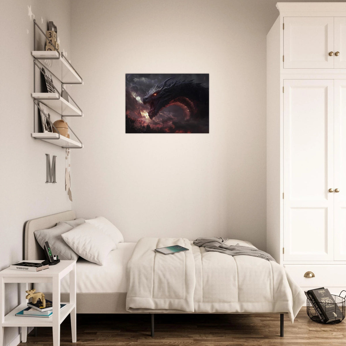 The Shadow Wyrms Fury Dark Fantasy Concept Art 4 - Shop Ai Art WebShop - Digital Art online Store