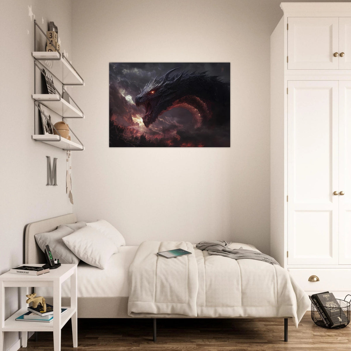 The Shadow Wyrms Fury Dark Fantasy Concept Art 4 - Shop Ai Art WebShop - Digital Art online Store