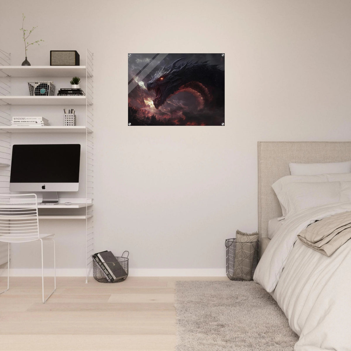 The Shadow Wyrms Fury Dark Fantasy Concept Art 4 - Shop Ai Art WebShop - Digital Art online Store