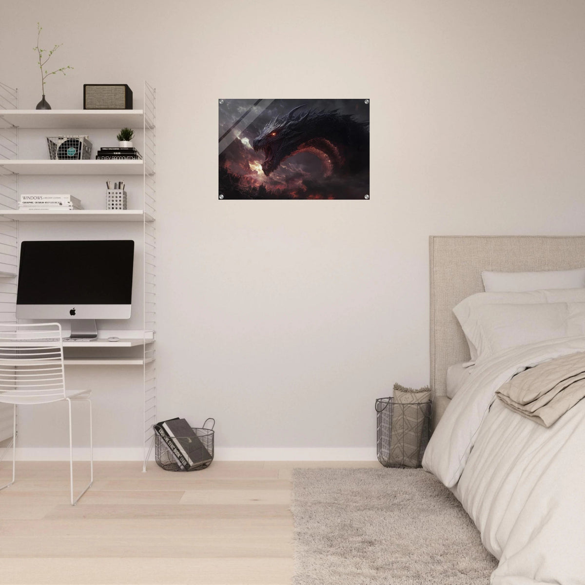 The Shadow Wyrms Fury Dark Fantasy Concept Art 4 - Shop Ai Art WebShop - Digital Art online Store