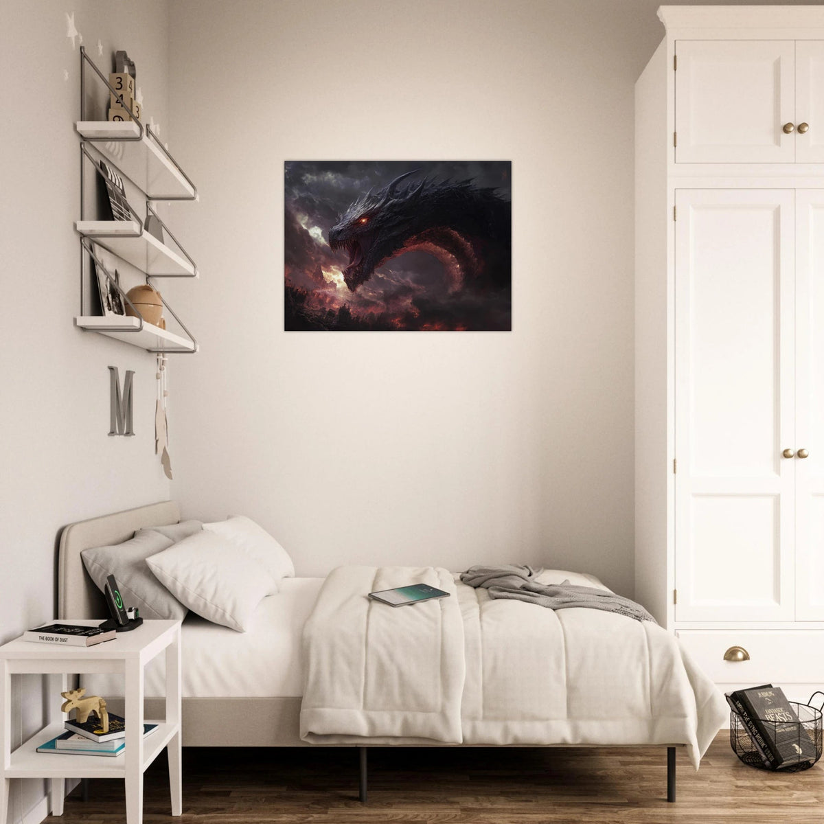 The Shadow Wyrms Fury Dark Fantasy Concept Art 4 - Shop Ai Art WebShop - Digital Art online Store