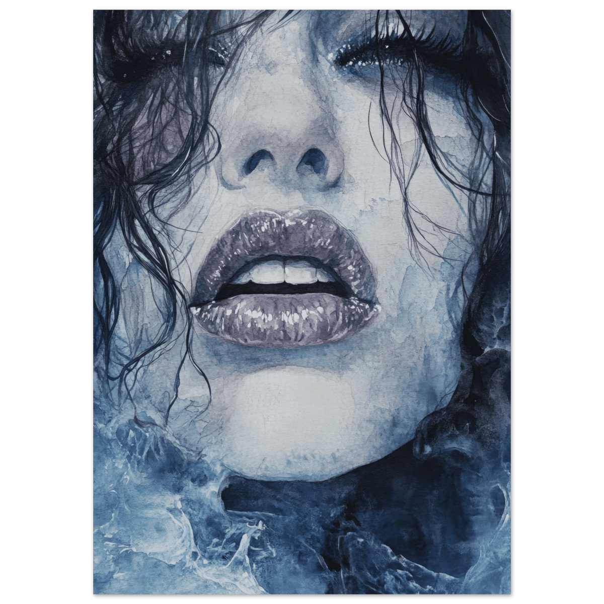 The Sirens Lament Gothic Watercolor Extreme Los 4 - Shop Ai Art WebShop - Digital Art online Store