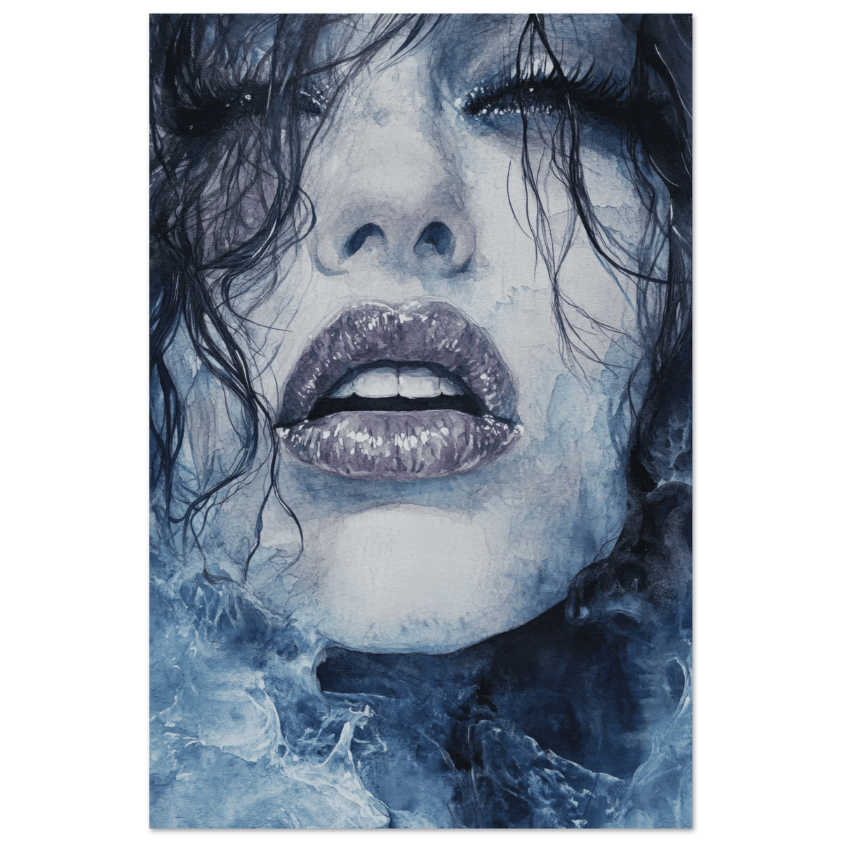 The Sirens Lament Gothic Watercolor Extreme Los 4 - Shop Ai Art WebShop - Digital Art online Store