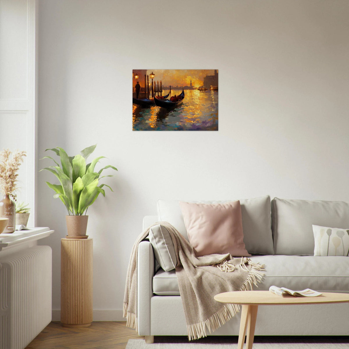 Venetian Gondolas at Dusk A romantic view - Shop Ai Art WebShop - Digital Art online Store