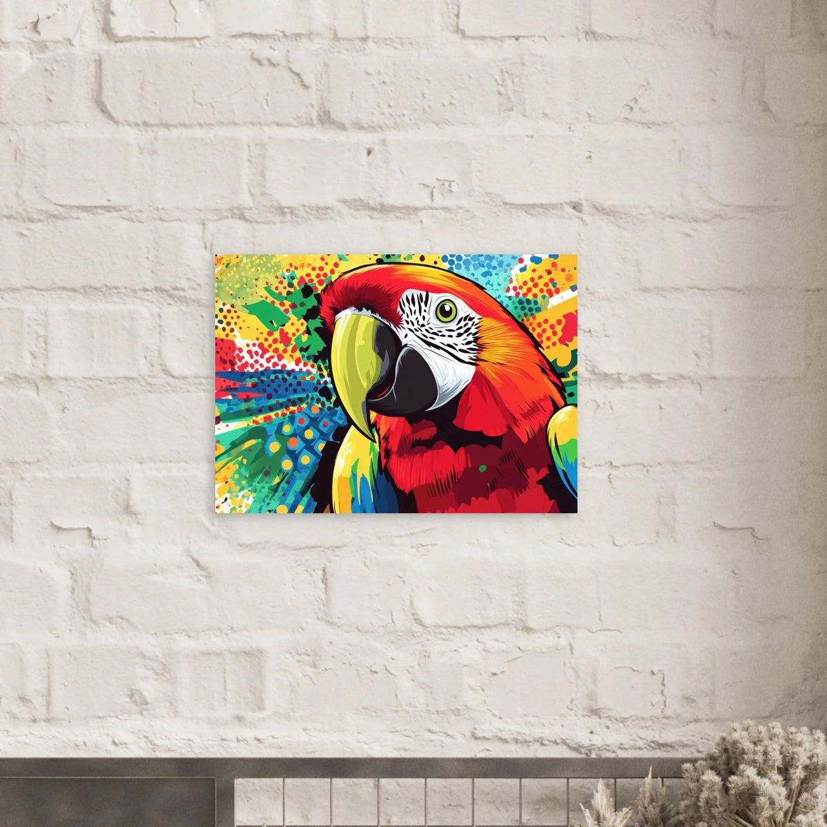 Vibrant Pop Art Parrot A colorful parrot depicted - Shop Ai Art WebShop - Digital Art online Store