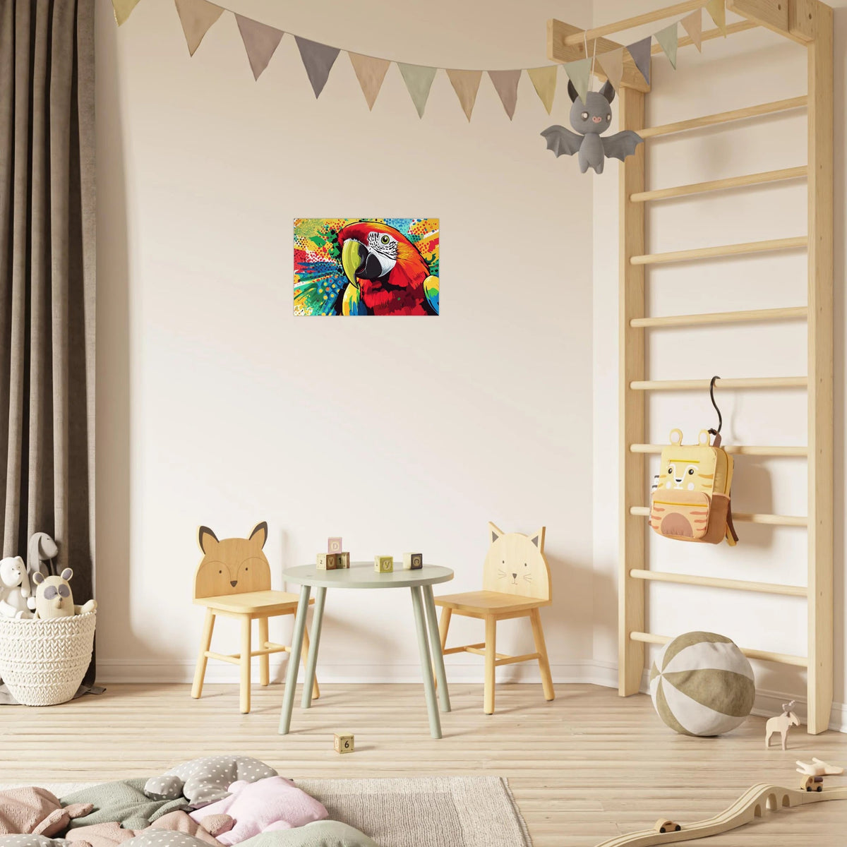 Vibrant Pop Art Parrot A colorful parrot depicted - Shop Ai Art WebShop - Digital Art online Store