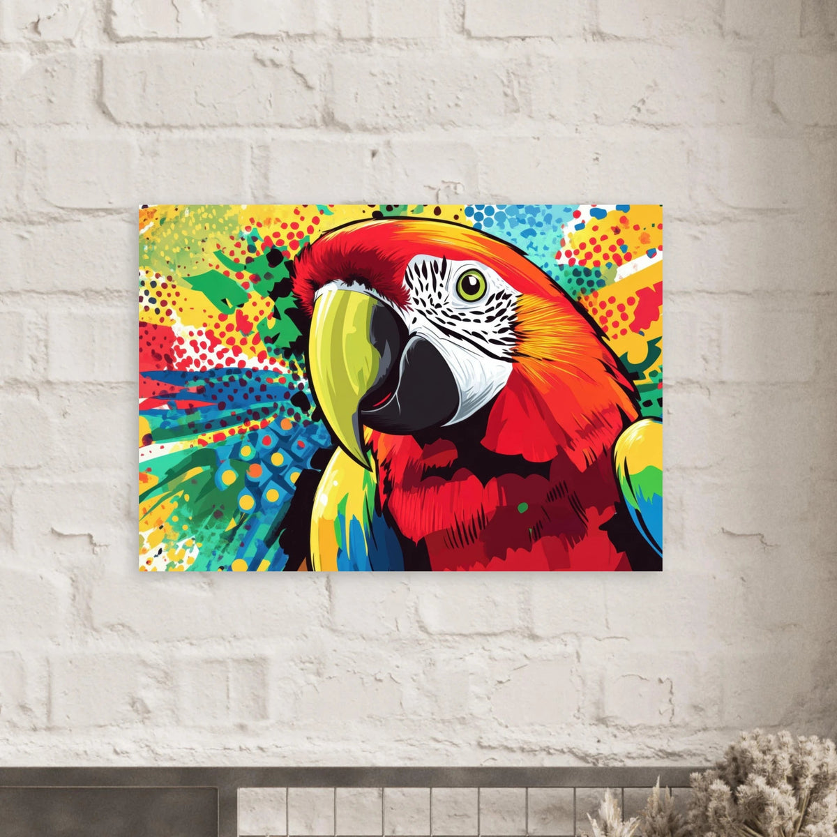 Vibrant Pop Art Parrot A colorful parrot depicted - Shop Ai Art WebShop - Digital Art online Store