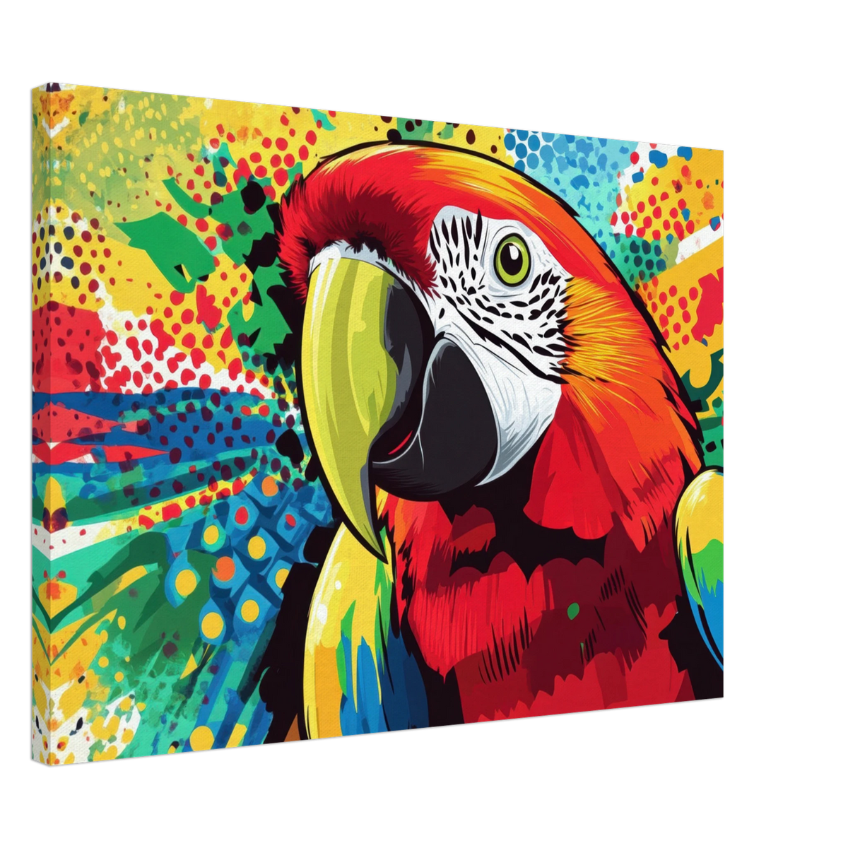 Vibrant Pop Art Parrot A colorful parrot depicted - Shop Ai Art WebShop - Digital Art online Store