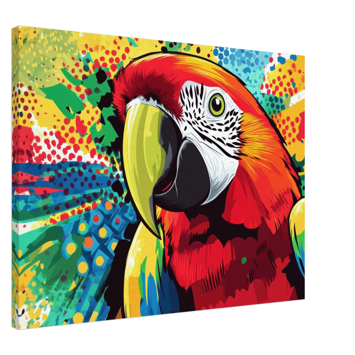 Vibrant Pop Art Parrot A colorful parrot depicted - Shop Ai Art WebShop - Digital Art online Store