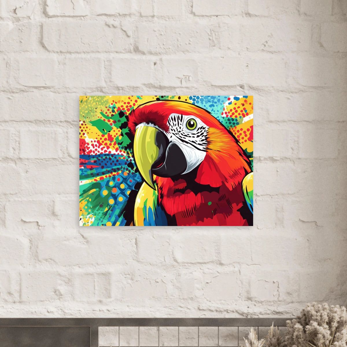 Vibrant Pop Art Parrot A colorful parrot depicted - Shop Ai Art WebShop - Digital Art online Store