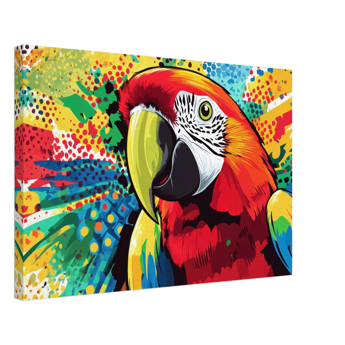 Vibrant Pop Art Parrot A colorful parrot depicted - Shop Ai Art WebShop - Digital Art online Store