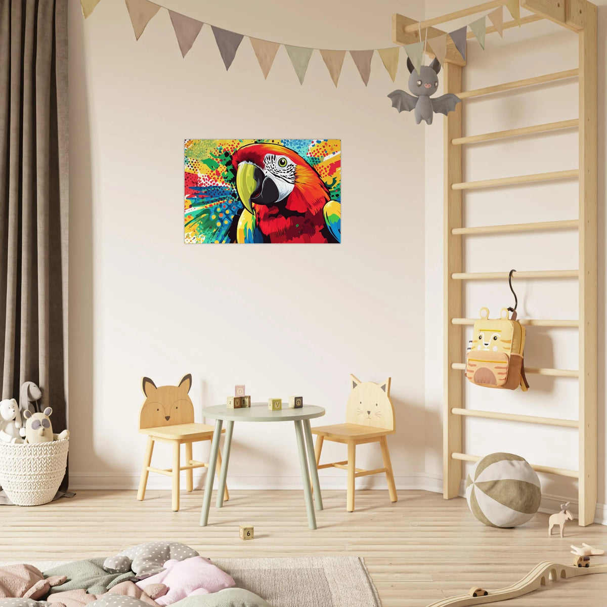 Vibrant Pop Art Parrot A colorful parrot depicted - Shop Ai Art WebShop - Digital Art online Store
