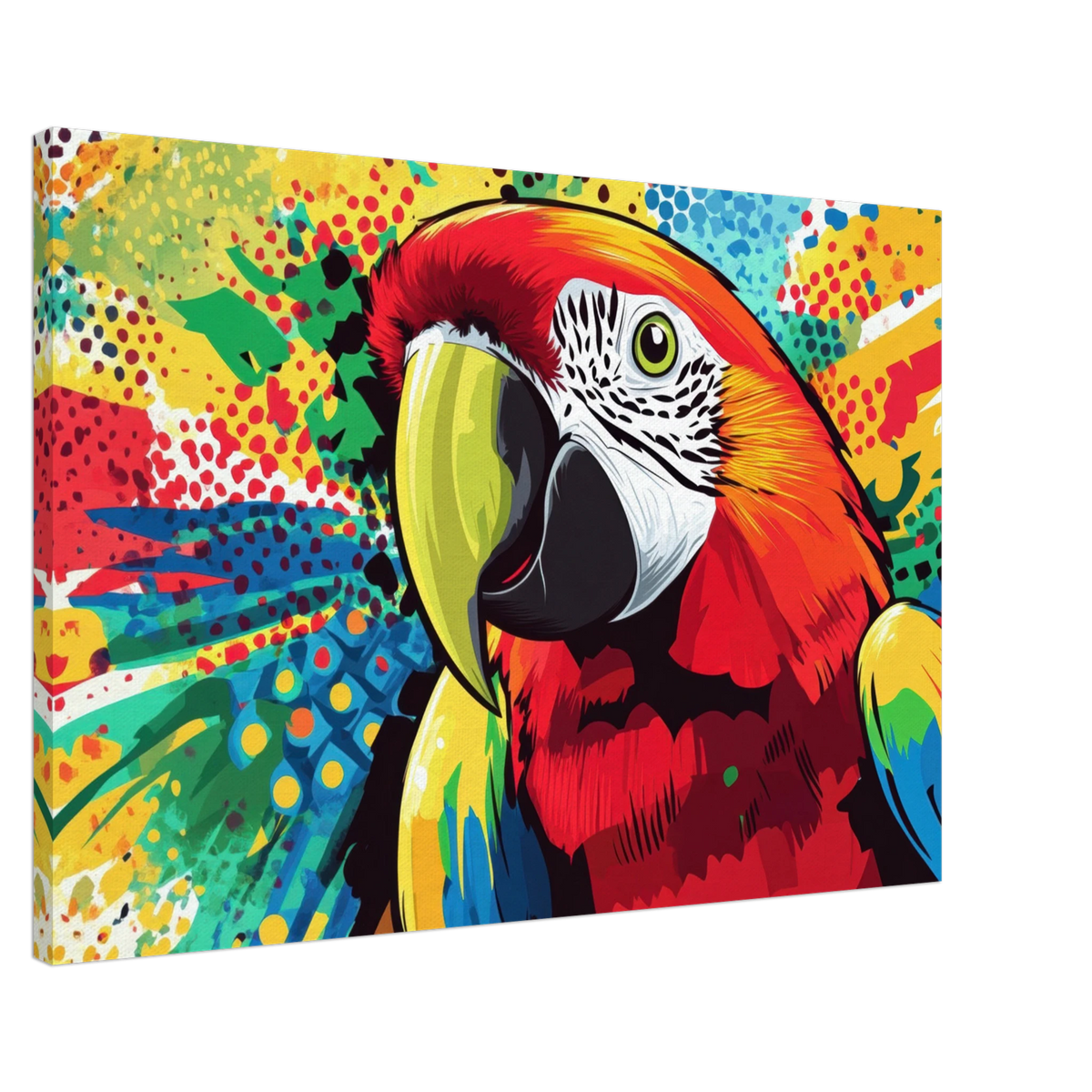 Vibrant Pop Art Parrot A colorful parrot depicted - Shop Ai Art WebShop - Digital Art online Store