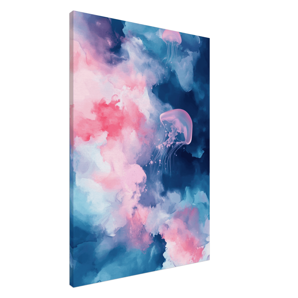 Watercolor Jellyfish Drift Graceful jellyfish - Shop Ai Art WebShop - Digital Art online Store