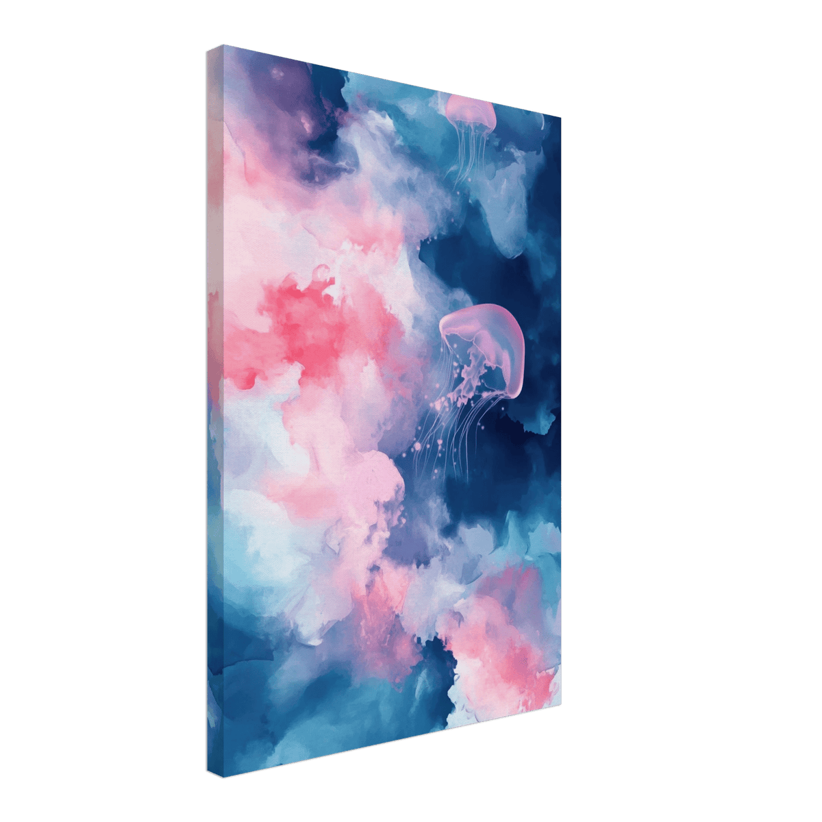 Watercolor Jellyfish Drift Graceful jellyfish - Shop Ai Art WebShop - Digital Art online Store