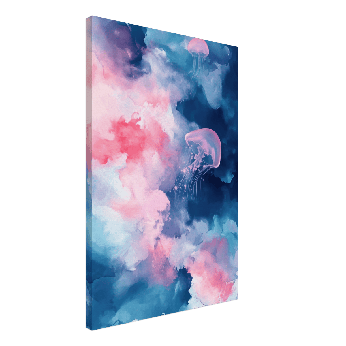 Watercolor Jellyfish Drift Graceful jellyfish - Shop Ai Art WebShop - Digital Art online Store