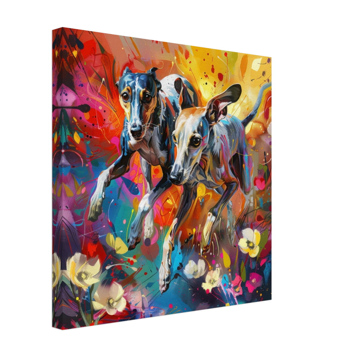 Whippets love playing 3 - Shop Ai Art WebShop - Digital Art online Store