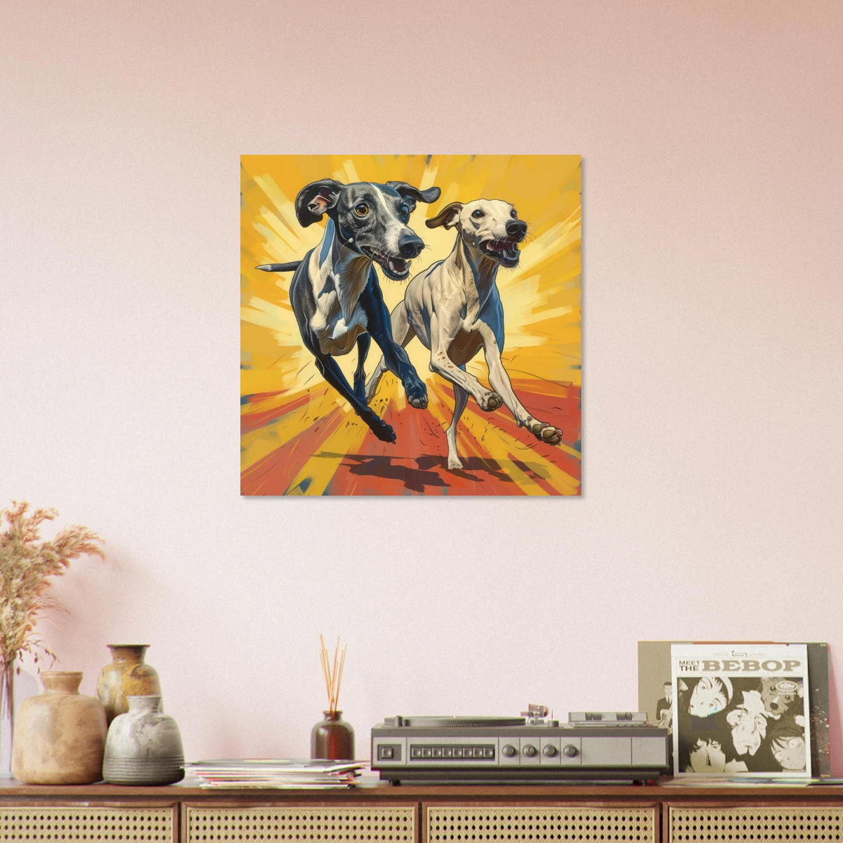Whippets love playing 4 - Shop Ai Art WebShop - Digital Art online Store