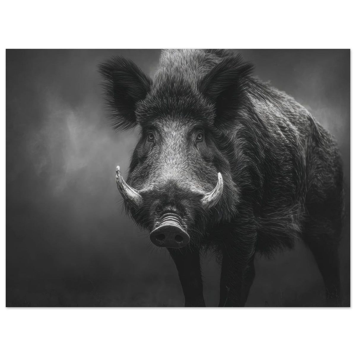 Wild Boar Looking Directly Forward Bristled - Shop Ai Art WebShop - Digital Art online Store