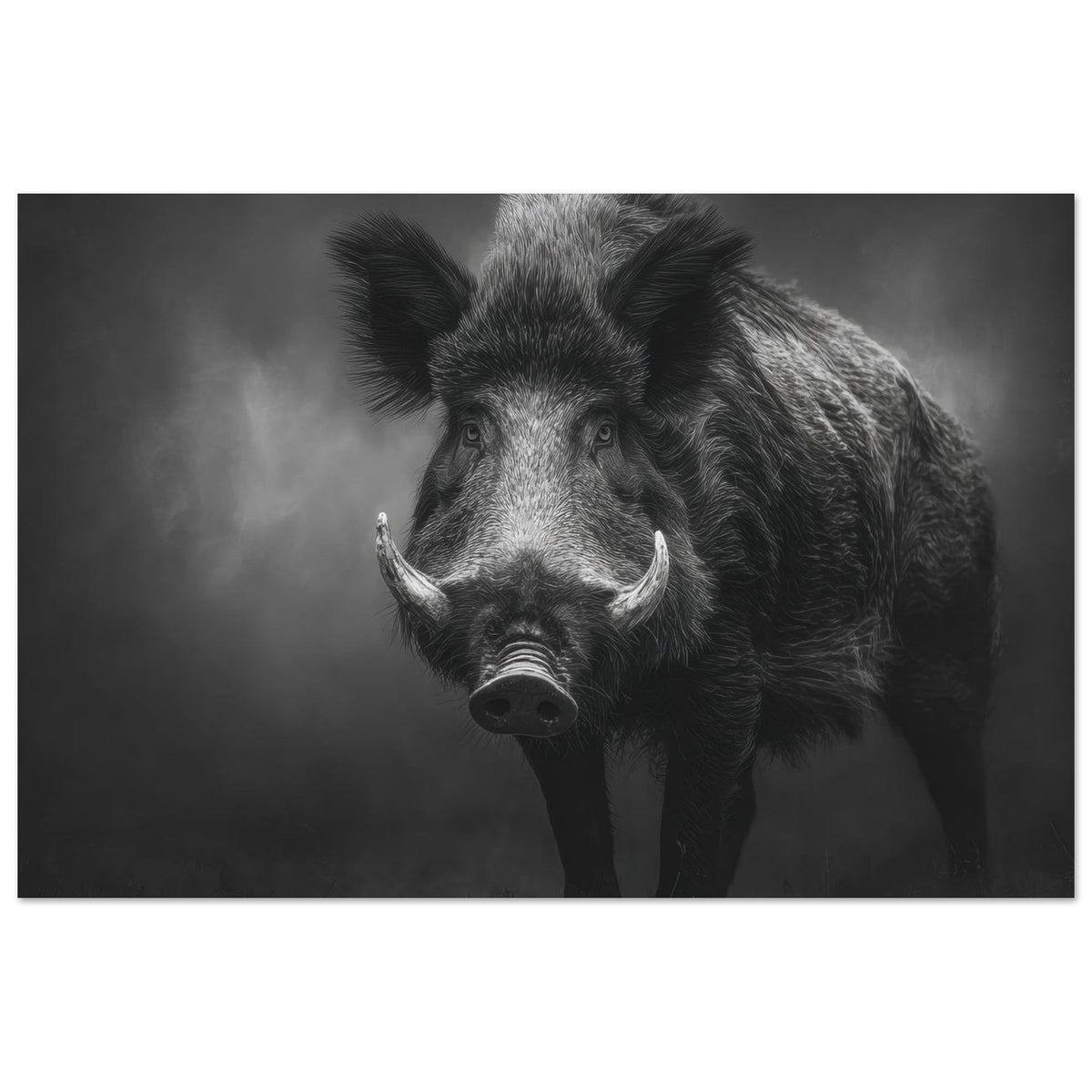 Wild Boar Looking Directly Forward Bristled - Shop Ai Art WebShop - Digital Art online Store