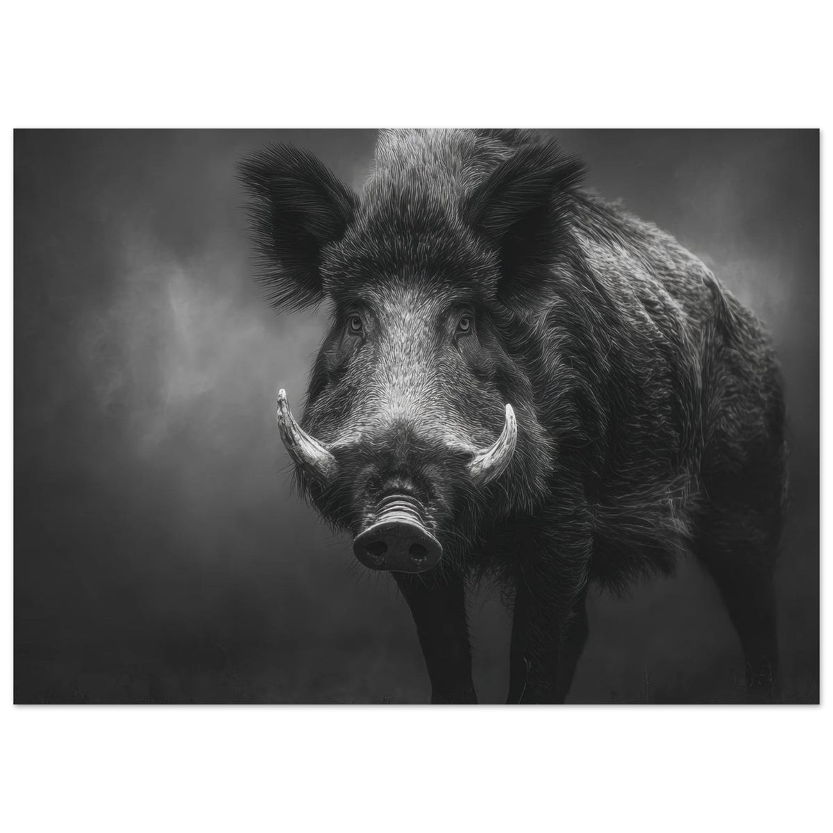 Wild Boar Looking Directly Forward Bristled - Shop Ai Art WebShop - Digital Art online Store