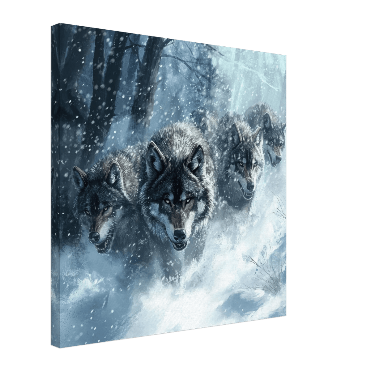Wolf Pack in the Snowy Wilderness - Shop Ai Art WebShop - Digital Art online Store