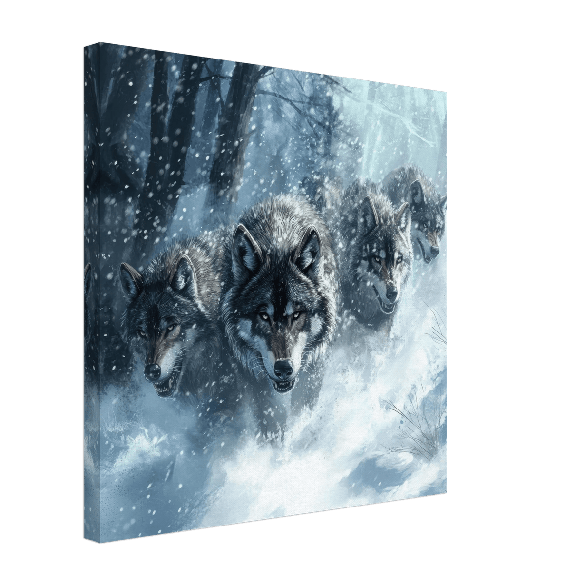 Wolf Pack in the Snowy Wilderness - Shop Ai Art WebShop - Digital Art online Store