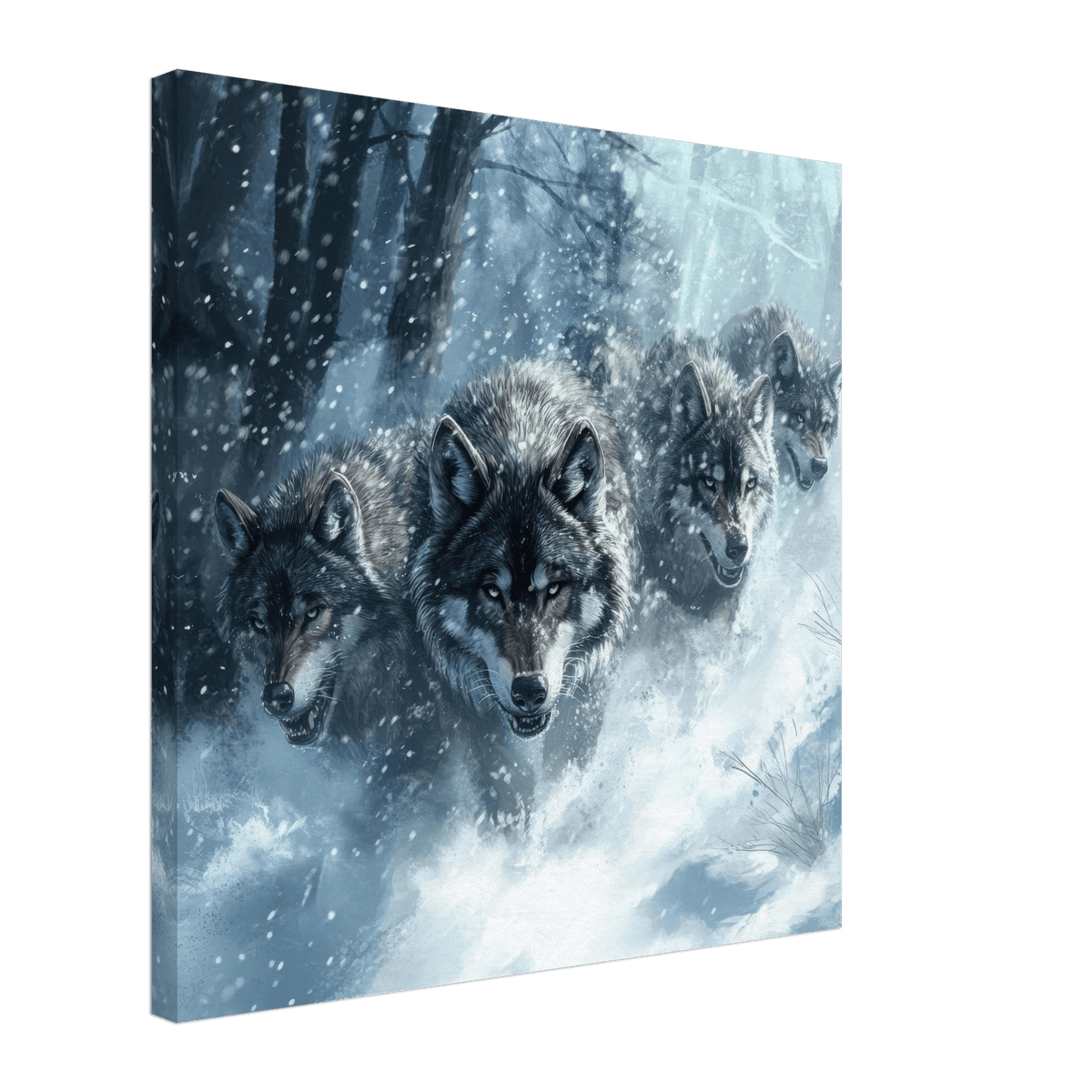 Wolf Pack in the Snowy Wilderness - Shop Ai Art WebShop - Digital Art online Store