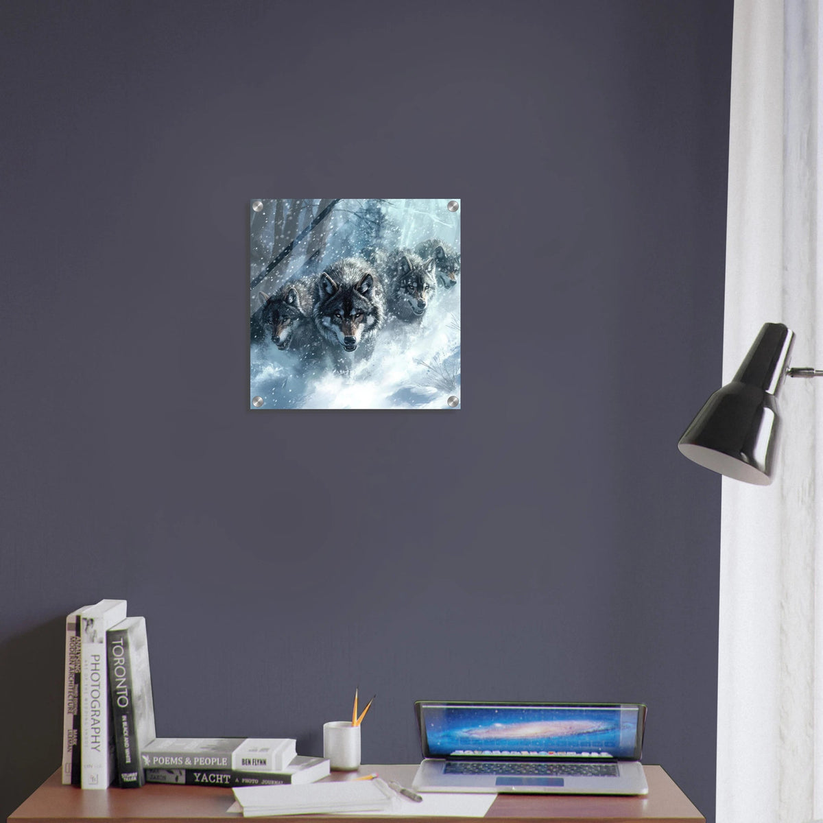 Wolf Pack in the Snowy Wilderness - Shop Ai Art WebShop - Digital Art online Store