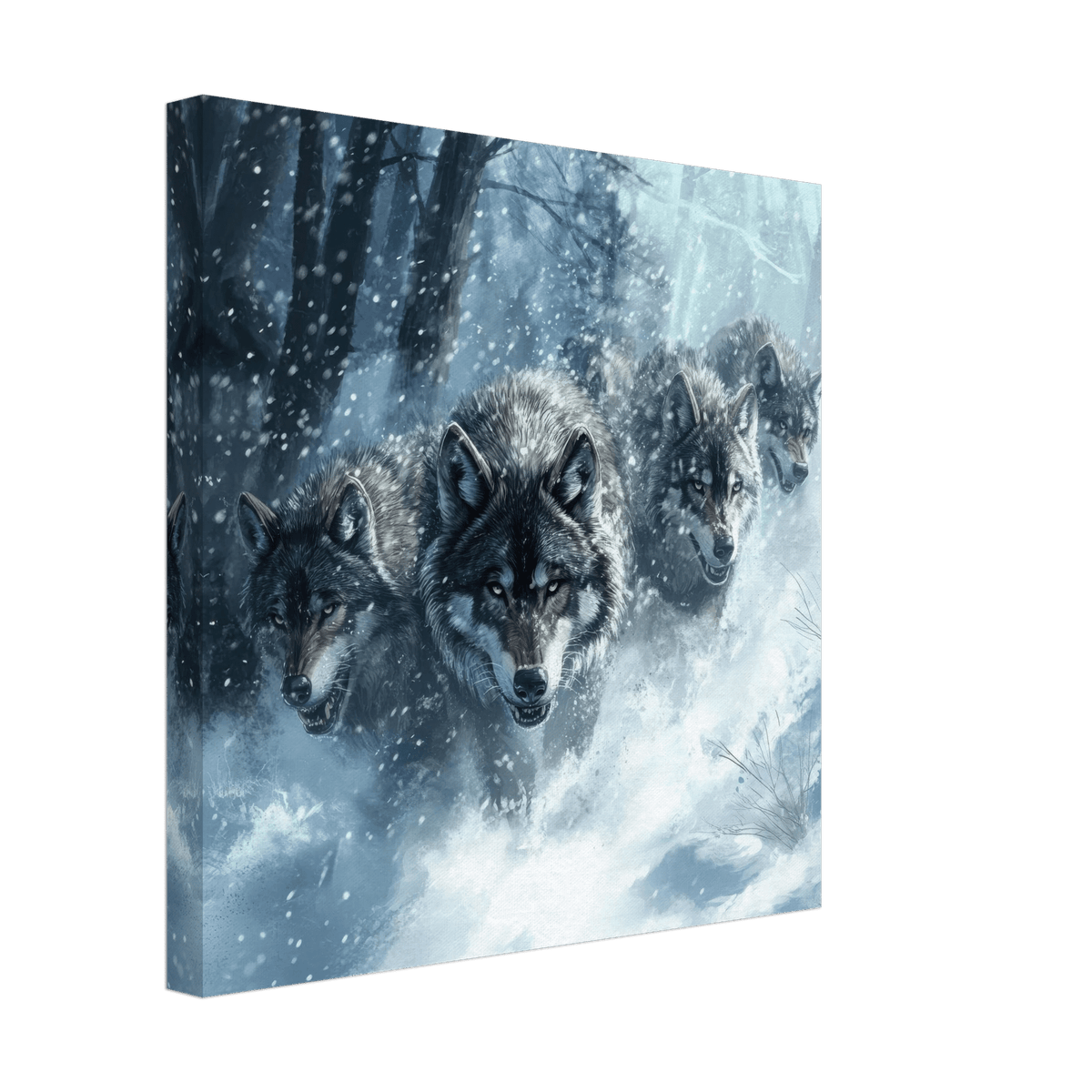 Wolf Pack in the Snowy Wilderness - Shop Ai Art WebShop - Digital Art online Store
