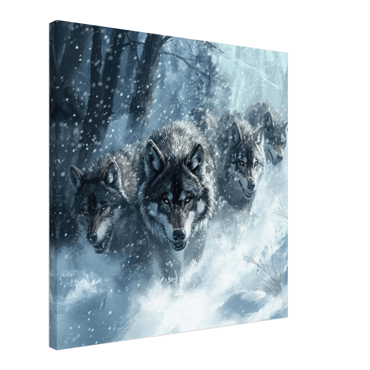 Wolf Pack in the Snowy Wilderness - Shop Ai Art WebShop - Digital Art online Store